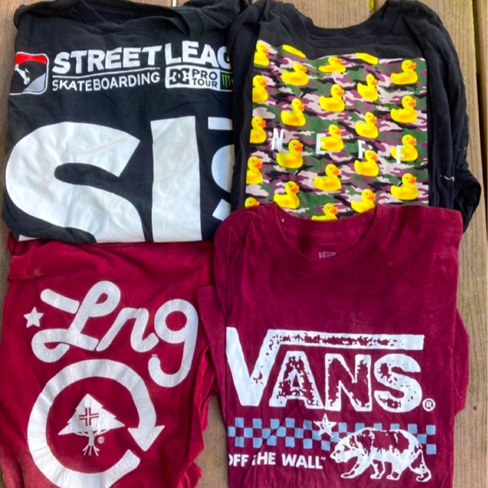 Mens Skate Shirt Bundle NEFF, VANS, LG